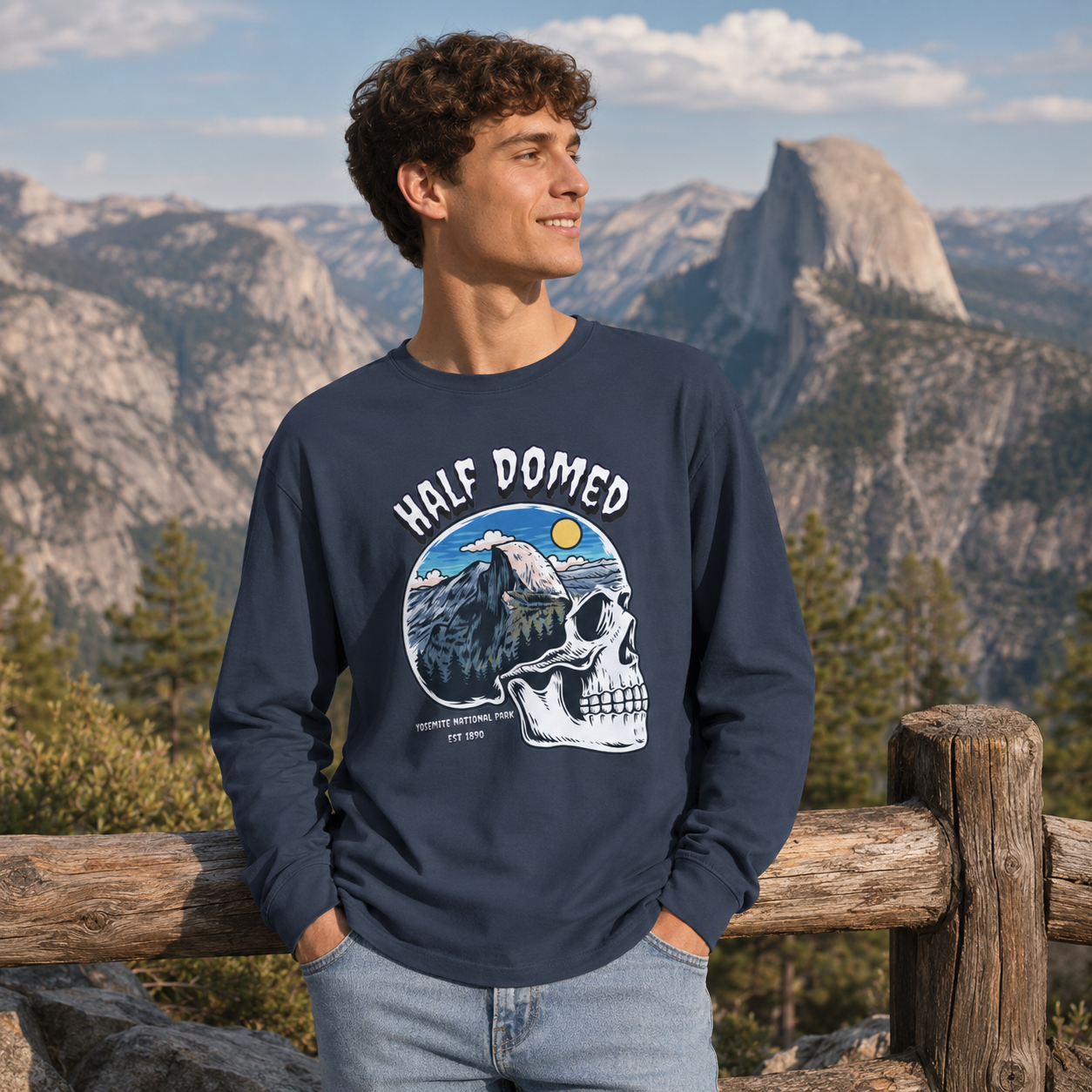 Half Domed Yosemite Long Sleeve Tee
