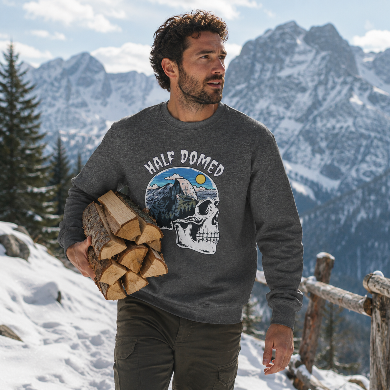 Half Domed Pullover Sweatshirt