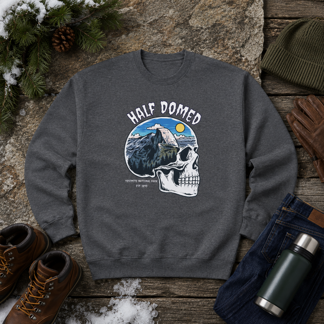 Half Domed Pullover Sweatshirt